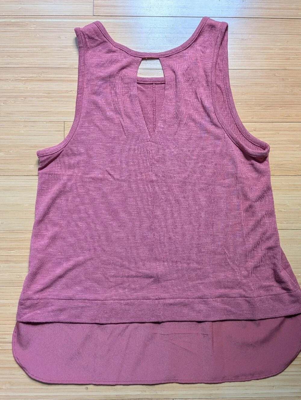 J. Crew Rosewood Layered-Hem Tank Top